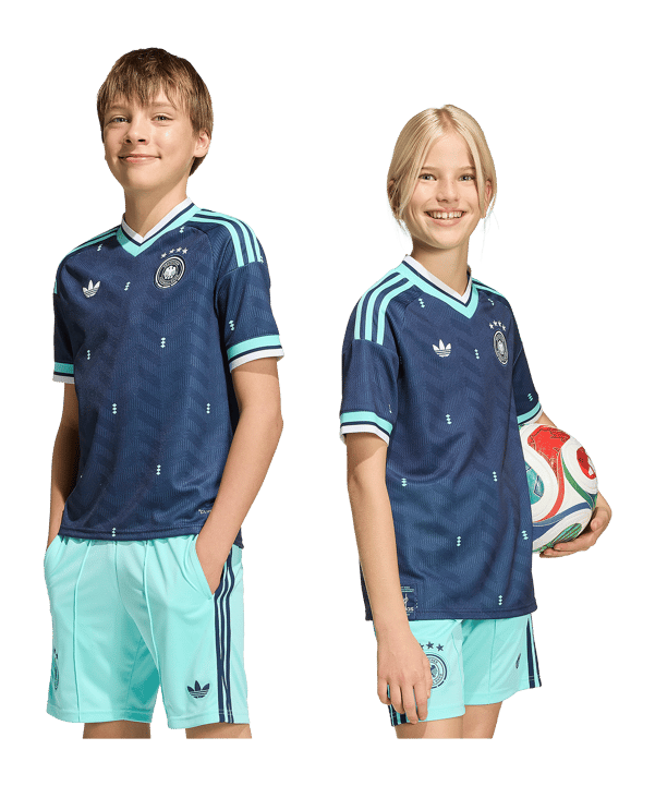 adidas DFB Deutschland Trikot Away WM 2026 Kids Blau - blau