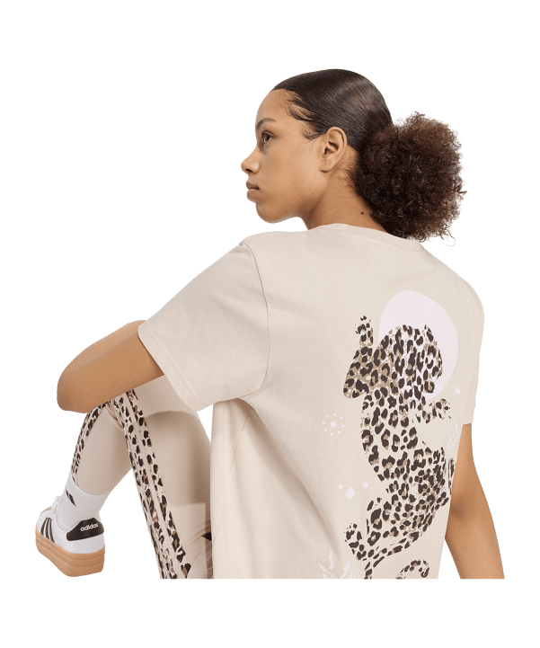 adidas Animal Loose Graphic T-Shirt Femmes Beige - beige