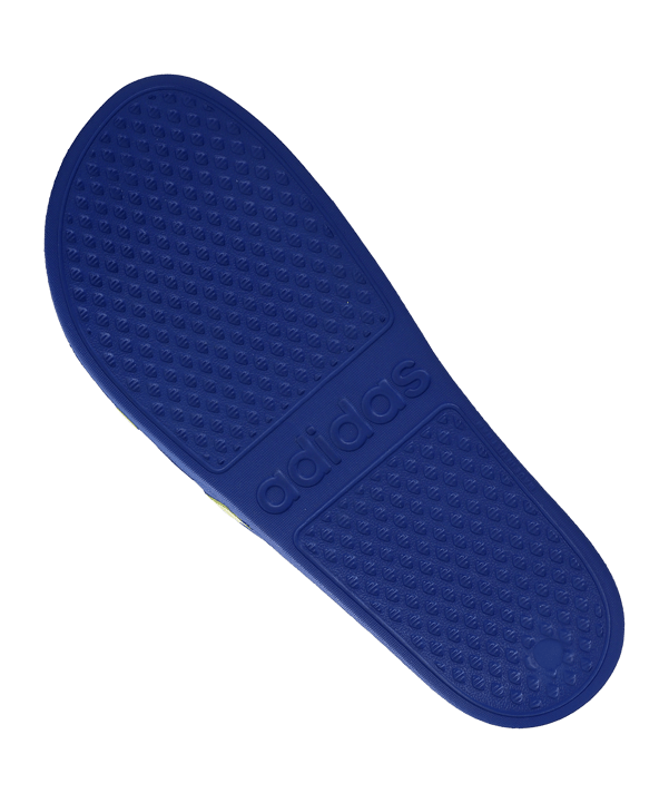 adidas Adilette Aqua Badelatsche Blau Gelb - blau