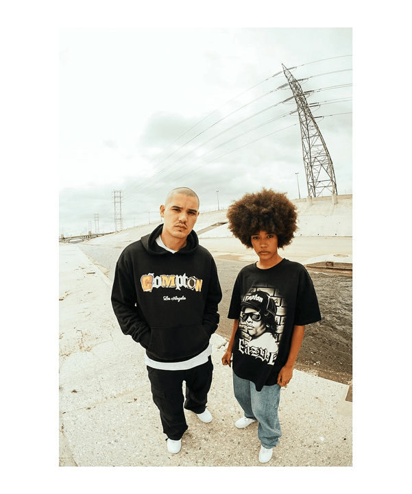 Mister Tee Compton L.A. Oversized Hoody Schwarz - schwarz