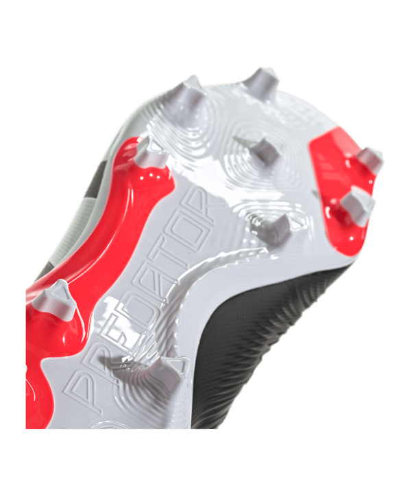 adidas Predator League LL FG Solar Energy Schwarz Weiss Rot - schwarz