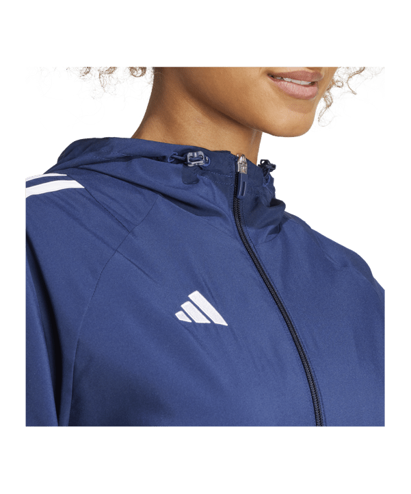 adidas Tiro 24 Windbreaker Damen Blau Weiss - blau