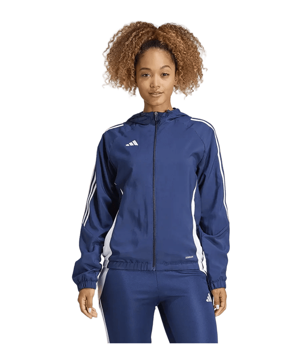 adidas Tiro 24 Windbreaker donna blu bianco - blu