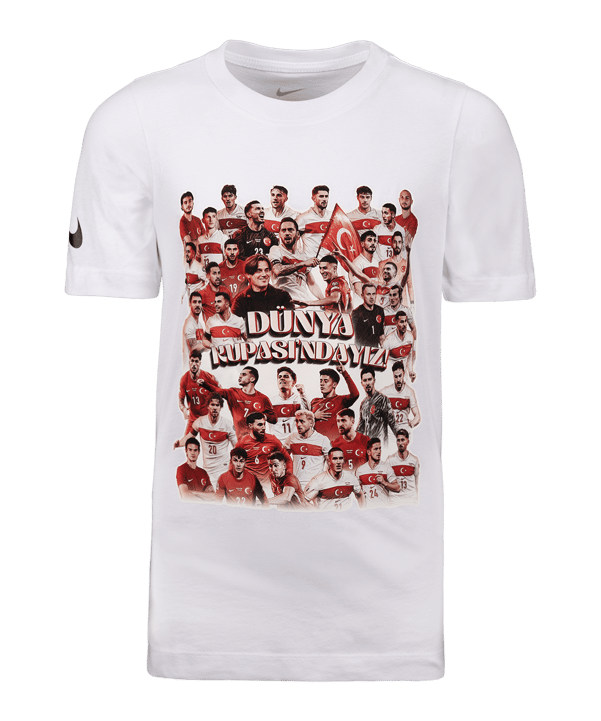 Nike TFF Turchia Unity T-shirt Bambini Bianco Ctffcz0909unityweiss - bianco