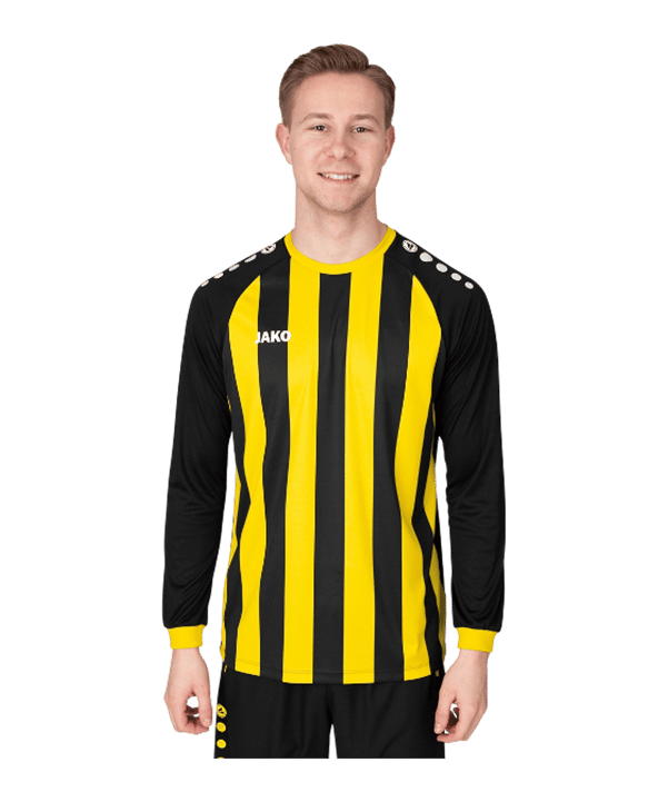 JAKO Inter Trikot langarm Schwarz Gelb F803 - schwarz