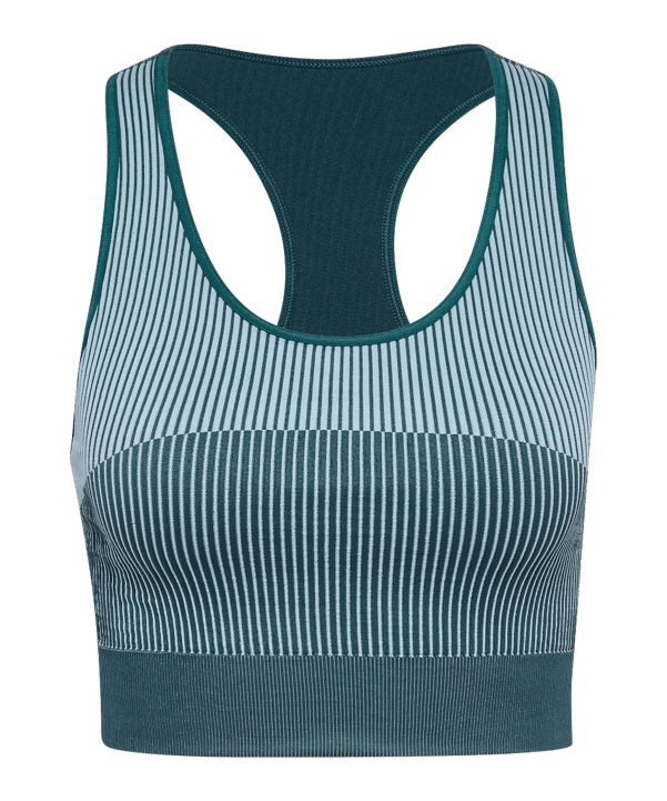 Hummel Yoga Seamless Crop T-Shirt Damen Blau F7280 - blau