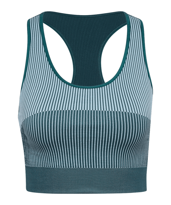 Hummel Yoga Seamless Crop T-Shirt Damen Blau F7280 - blau