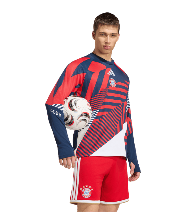adidas FC Bayern München Prematch Sweatshirt 2026/2027 Blau