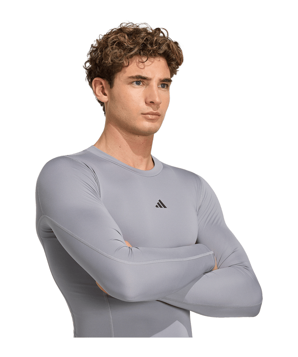 adidas Techfit Compression Training Underwear Longsleeve Grau