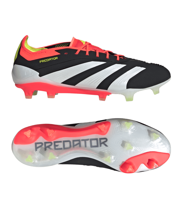 adidas Predator Elite FG Solar Energy Schwarz Weiss Rot - schwarz