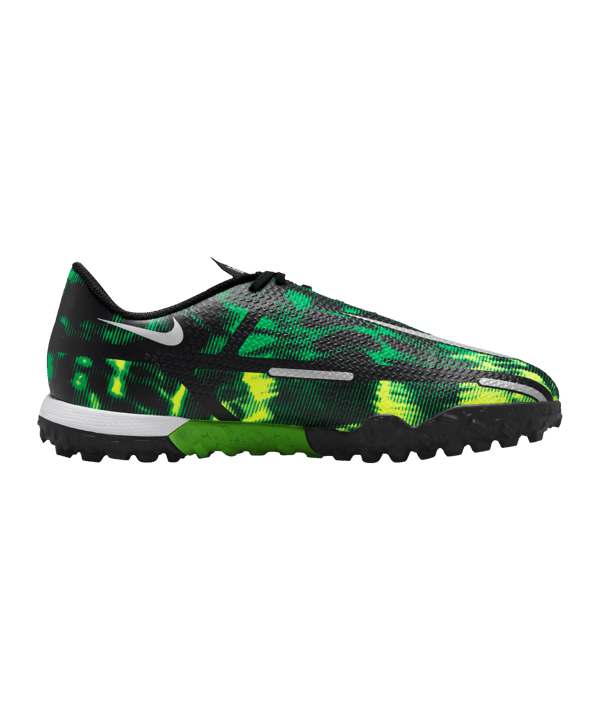 Nike Jr Phantom GT2 Shockwave Academy TF Kids Schwarz Grau Grün F003 - schwarz