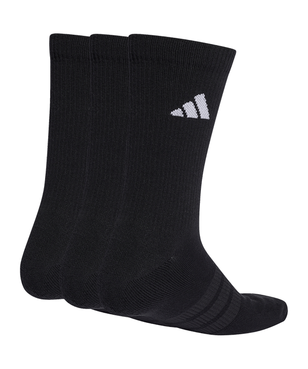 adidas Crew 3er Pack Socken Schwarz - schwarz