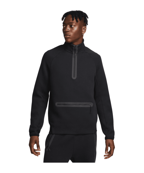 Nike Tech Fleece HalfZip Sweatshirt Schwarz F010 - schwarz