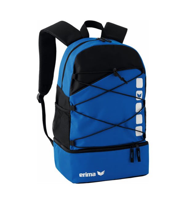 Erima Rucksack mit Bodenfach Club 5 Blau Schwarz - blau