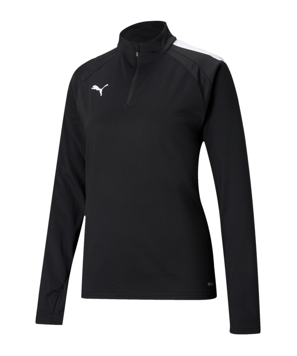 PUMA teamLIGA HalfZip Sweatshirt Damen Schwarz Weiss F03 - schwarz