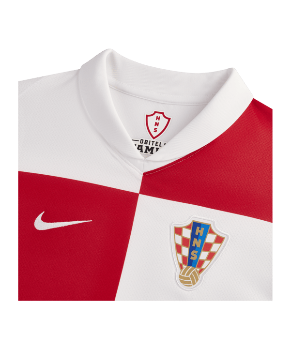 Nike Kroatien Trikot Home EM 2024 Kids Weiss Rot  Weiss F100 - weiss