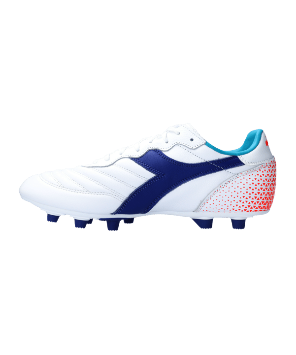 Diadora Brasil GR FG Weiss Blau FC2433 - weiss