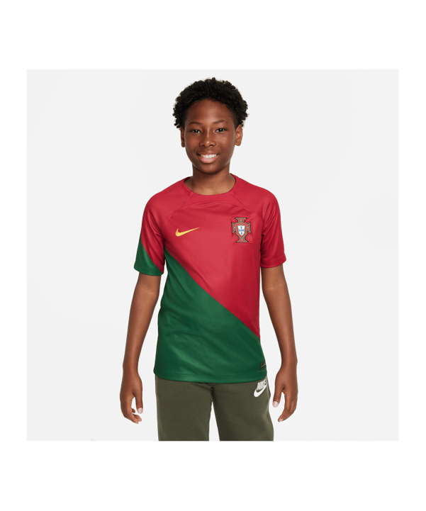 Nike Portugal Trikot Home WM 2022 Kids Rot F628 - rot