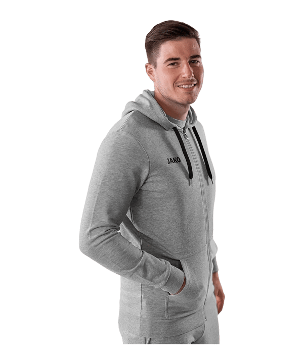 JAKO Base Jas met capuchon Grijs K041 - grijs