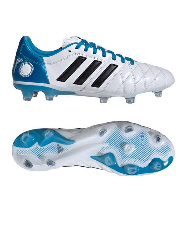 adidas 11Pro FG Weiss Schwarz Blau - weiss