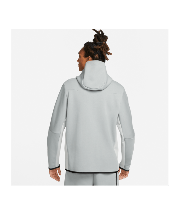 Nike Tech Fleece Kapuzenjacke Grau Weiss F074 - grau