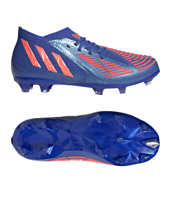 adidas Predator EDGE.1 FG Sapphire Edge J Kids Blau Rot - blau