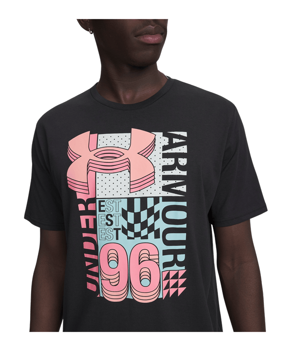 Under Armour Logo Collage T-Shirt Schwarz F001 - schwarz