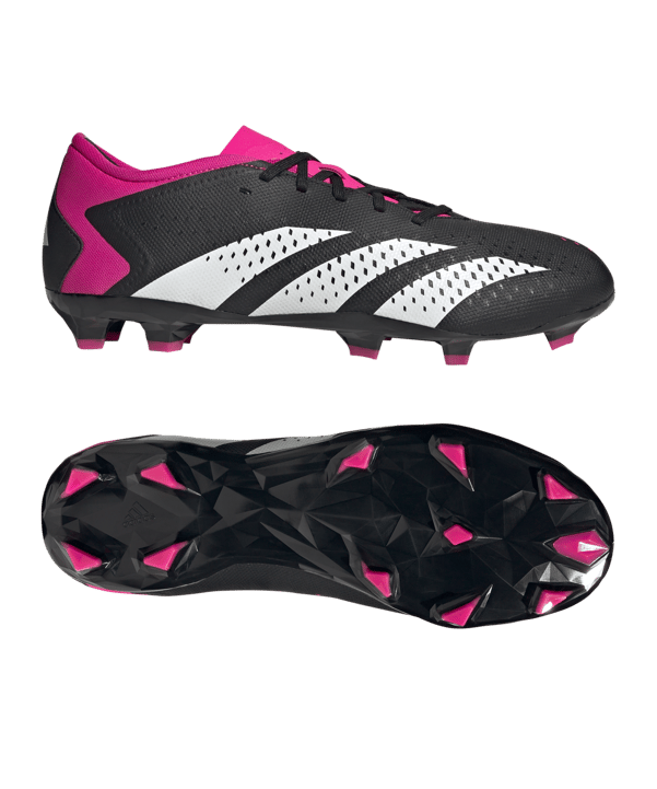 adidas Predator Accuracy.3 L FG Own Your Football Schwarz Weiss Pink - schwarz