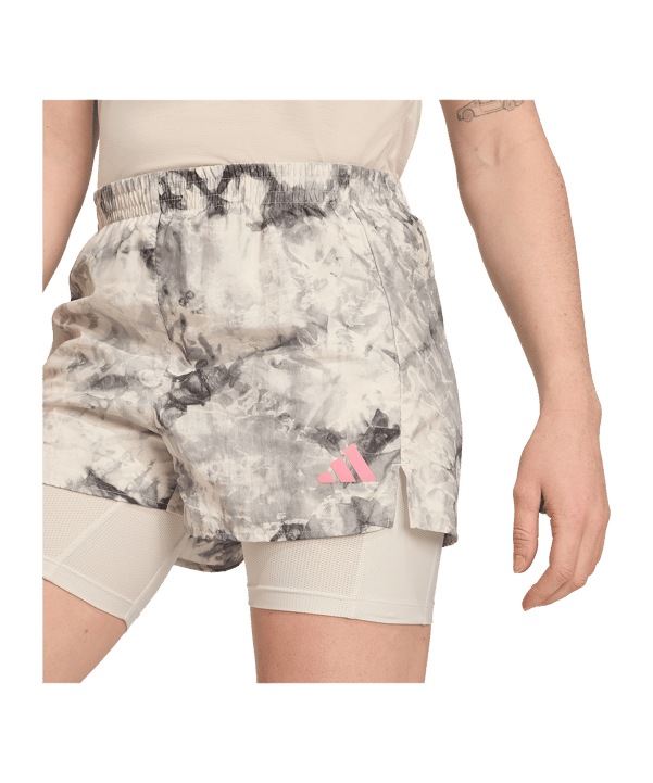 adidas Own the Run Spray 2in1 Laufshort Damen Grau - grau