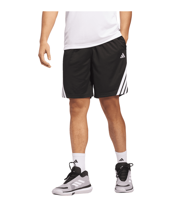 adidas Legends 3 Stripes Short Schwarz