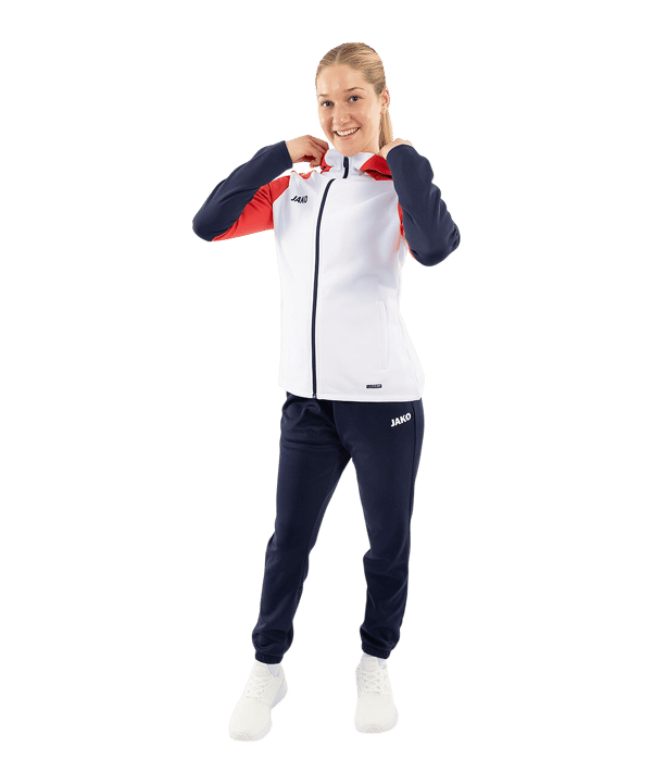 JAKO Dynamic Kapuzenjacke Damen Weiß F026 - weiss