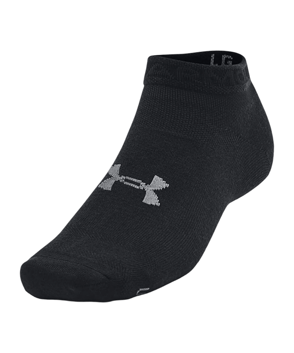 Under Armour Ess Low Cut 3er Pack Socken Schwarz - schwarz
