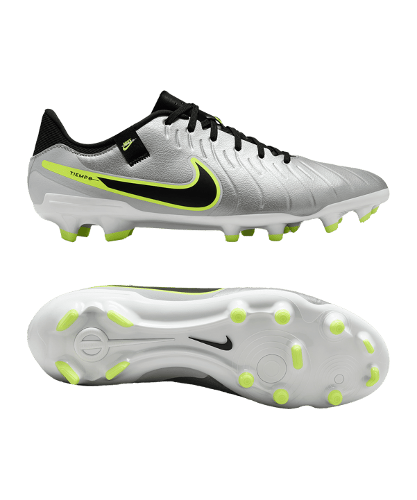 Nike Tiempo Legend X Academy FG/MG Mad Voltage Silber Schwarz F001 - silber