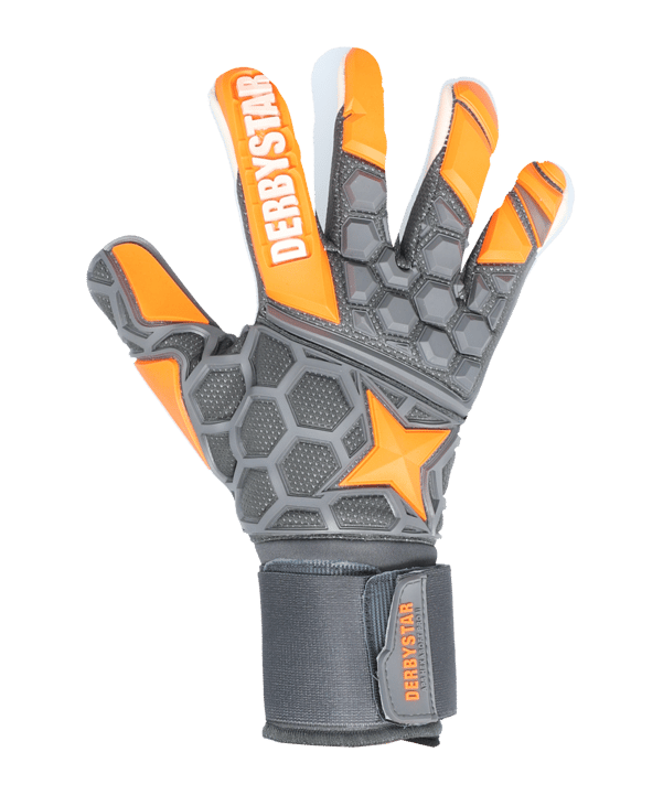 Derbystar APS Hexasoft Pro II Torwarthandschuh Orange Grau - orange