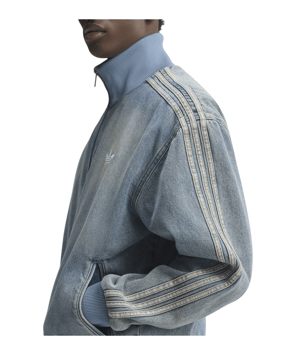 adidas Originals Firebird Adicolor Denim Track Jacke Blau