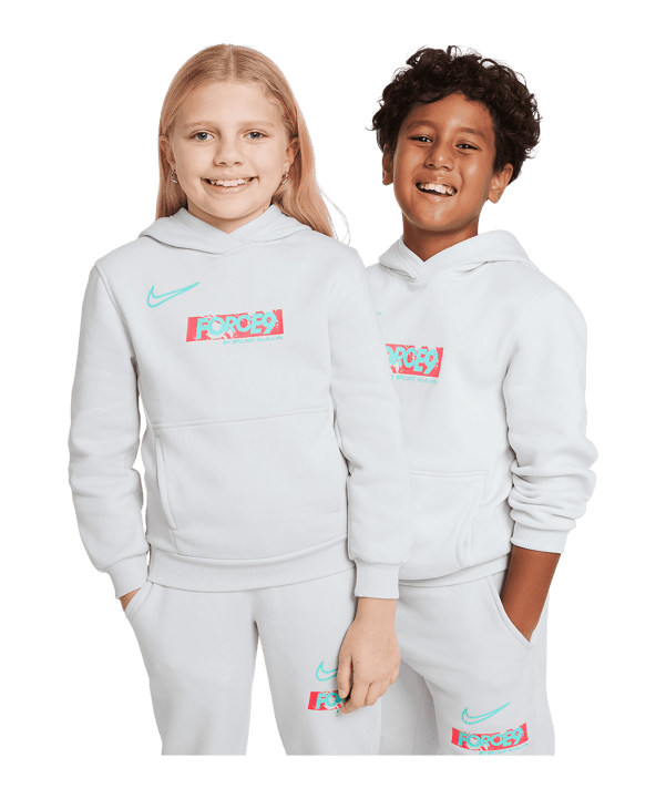Nike Club Fleece Erling Haaland Hoody Kids Grau F025 - grau