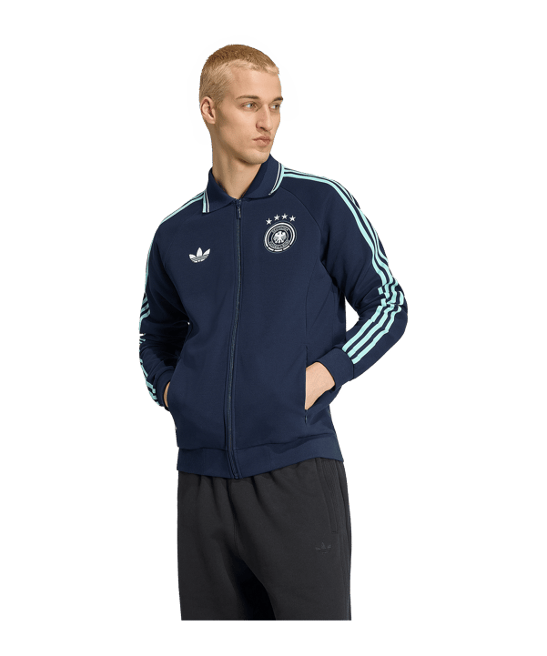 adidas DFB Deutschland Anthem Jacke Blau - blau