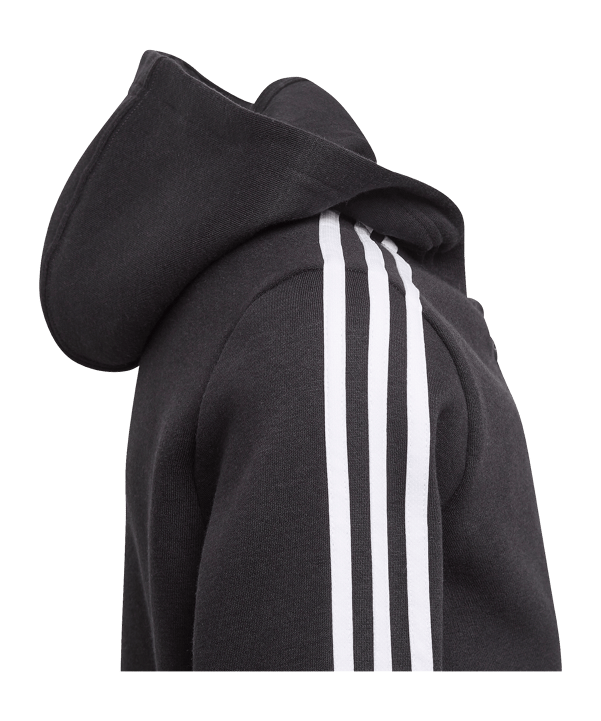 adidas 3S Kapuzenjacke Kids Schwarz Weiss - schwarz
