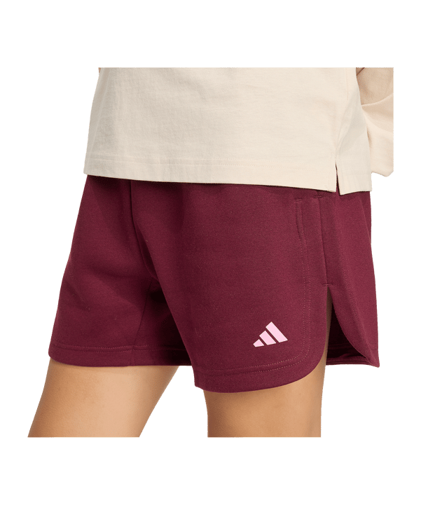 adidas 3 Stripes Studio Short Damen Rot - rot