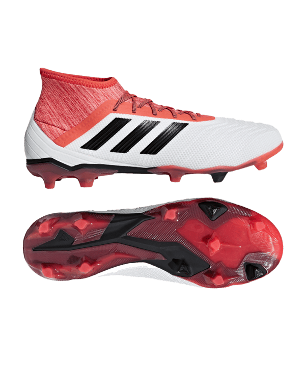adidas Predator 18.2 FG Weiss Rot - weiss