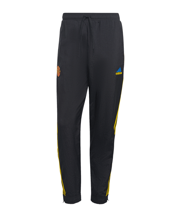 adidas Manchester United Icon Woven Jogginghose Schwarz - schwarz