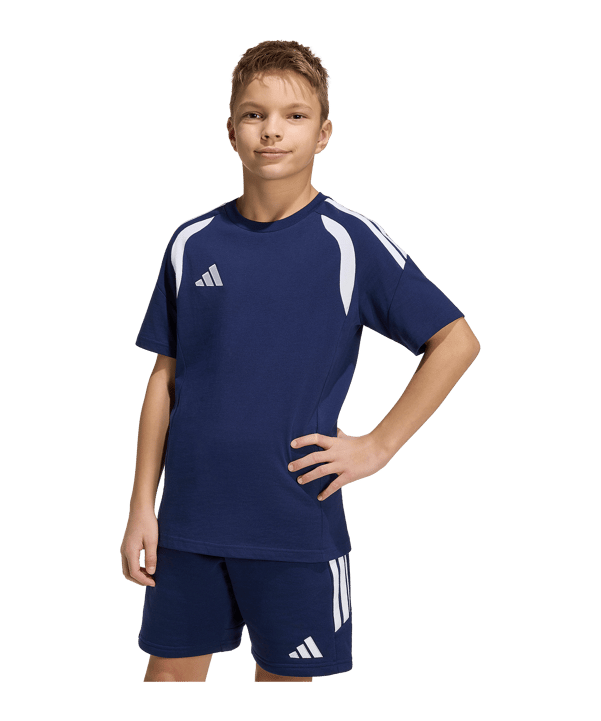 adidas Tiro 26 Trainingsshirt Kids Dunkelblau - weiss