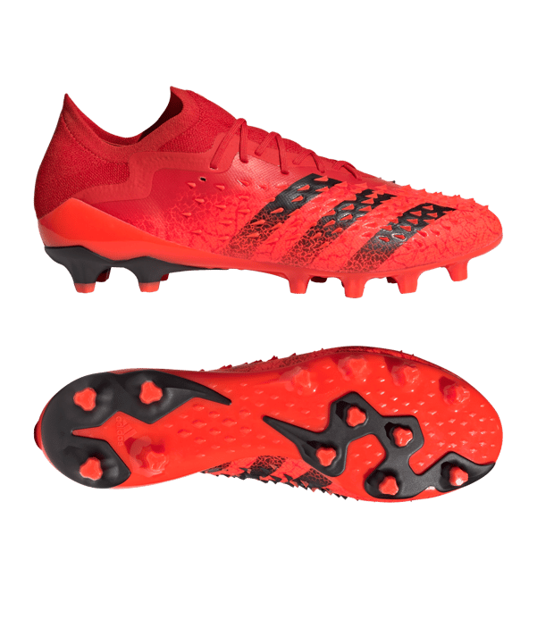 adidas Predator FREAK.1 L AG Meteorite Rot Schwarz - rot