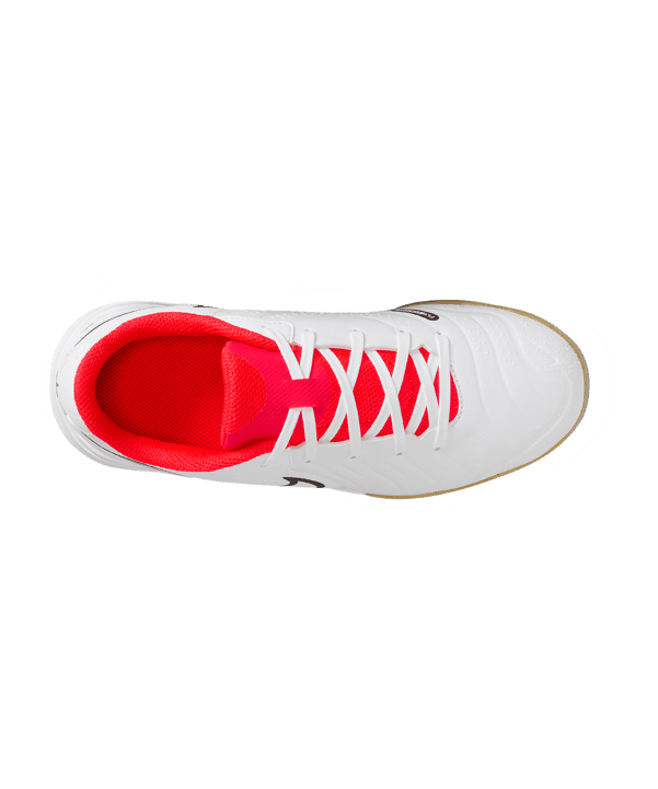Nike Jr Tiempo Legend X Academy IC Halle Ready Kids Weiss Schwarz Rot F100 - weiss
