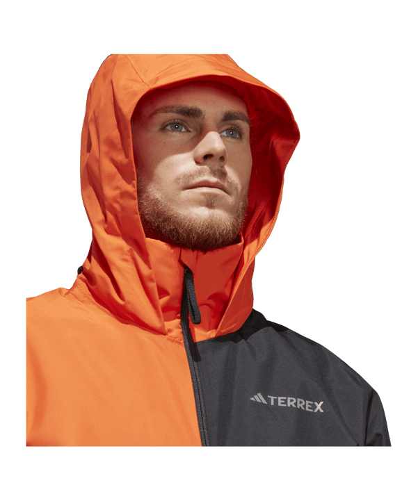 adidas Terrex Multi RAIN.RDY 2-Layer Rain Jacket Orange - orange