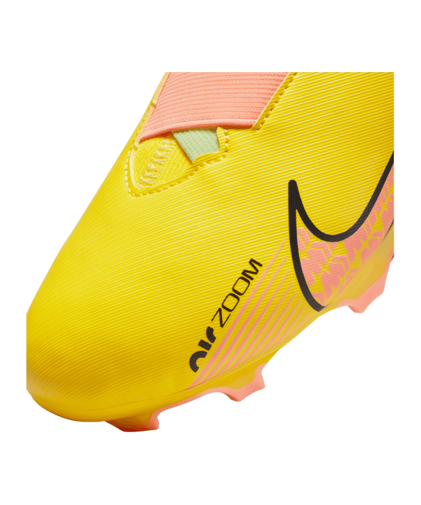 Nike Jr Air Zoom Mercurial Vapor XV Academy FG/MG Kids Lucent Gelb Rosa F780 - gelb