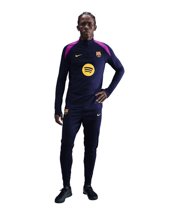 Nike FC Barcelona Drill Top Sweatshirt Dunkelblau F597 - blau