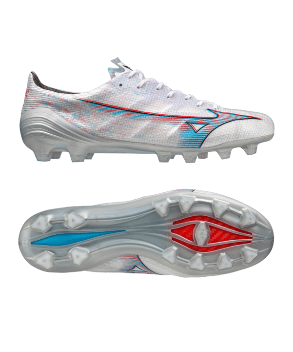 Mizuno Alpha Made in Japan FG Weiss Rot F09 - weiss