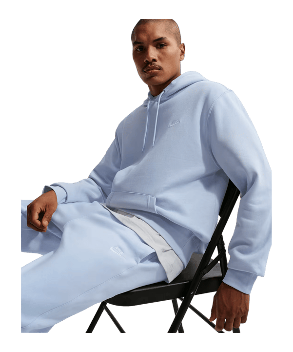 Nike Club Sweatshirt à capuche Bleu C407 - bleu