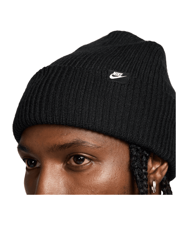 Nike Peak Beanie Schwarz F010 - schwarz